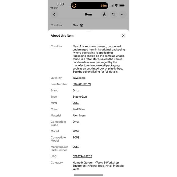 Dritz Home 9052 Heavy Duty Staple Gun Red Sewing Creative DIY New - Picture 2 of 6